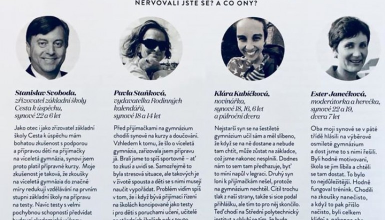 Jak jste podporovali své děti před přijímačkami vy?
